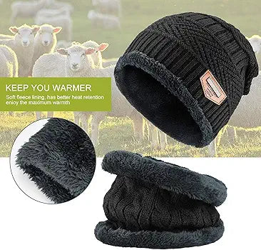 Unisex Woolen Cap + Neck