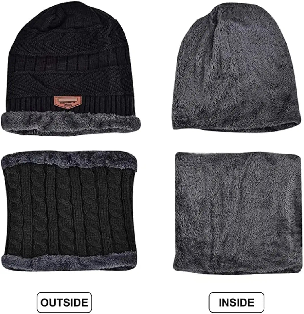 Unisex Woolen Cap + Neck